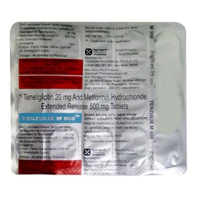 TENZULIX M 500 Tablet 15's - Diabetes-Ant