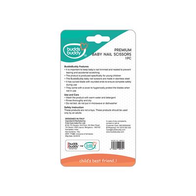 Buddsbuddy Premium Baby Nail Scissors - Blue - Baby Grooming