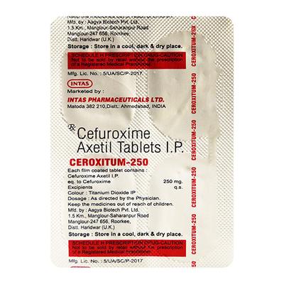 Ceroxitum 250mg Tablet 4'S - Bacterial Infections-Cep