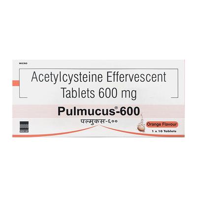 PULMUCUS 600 ORANGE FLAVOUR Effervescent Tablet 10's - Kidney Disease/Stones-Cho