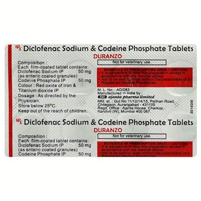 Duranzo Tablet 10'S - Pain relief-Nsa