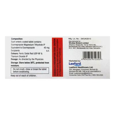 ESOMIFYL Tablet 10's - Ulcer/Reflux/Flatulence-Aaa