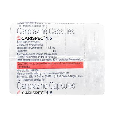 CARISPEC 1.5mg Capsule 10's - Schizophrenia-Aps