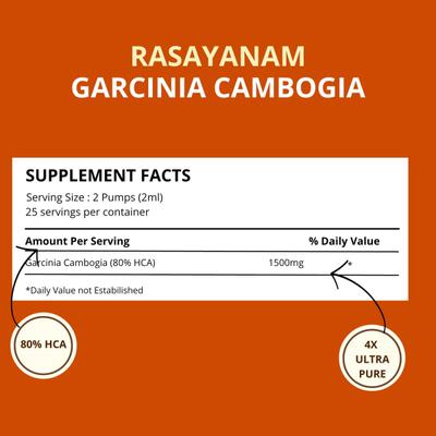 Rasayanam Garcinia Cambogia 1500 MG Liquid - Natural Mango Flavour 50 ml - Weight Loss