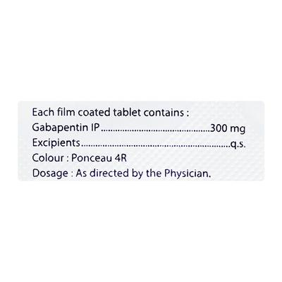 GABAZIDE 300mg Tablet 10's - Neuropathic Pain-Dru