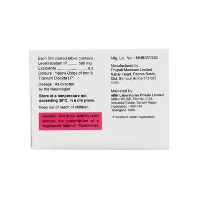 Levilex 500mg Tablet 10'S - Epilepsy/Convulsion-Ant