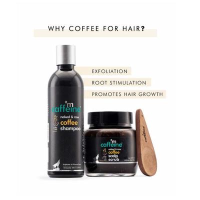 mCaffeine Coffee Deep Cleansing Hair Care Duo with Protein, Natural AHA & Argan Oil Shampoo & Scalp Scrub 500 ml - Shampoos