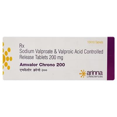 Amvalor Chrono 200mg Tablet 10'S - Epilepsy/Convulsion-Ant