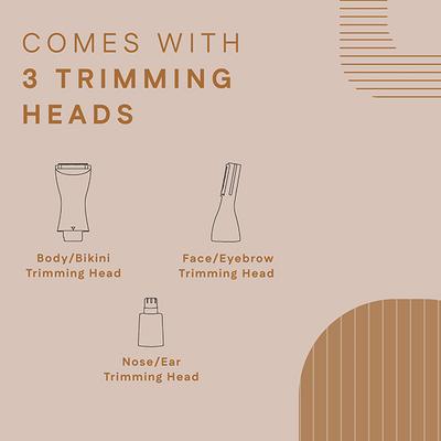 Winston Rechargeable Electric 3-In-1 Full Body And Bikini Trimmer For Women - 90 Min 1's - Trimmers