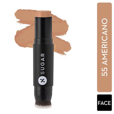 SUGAR Cosmetics Ace Of Face Foundation Stick - 55 Americano (Medium Deep Warm Undertone) 12 gm - Foundation