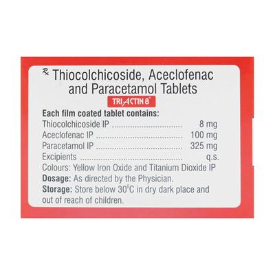 Triactin 8mg Tablet 10'S - Muscle Spasm-Mus