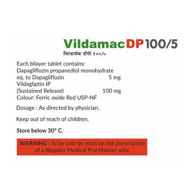 VILDAMAC DP 100/5 Tablet 10's - Diabetes-Ant