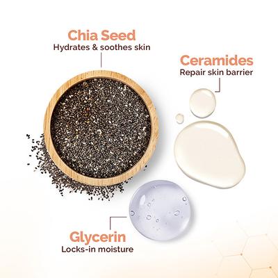 Mamaearth Chia Oil-Free Face Wash with Chia Seed & Ceramides for Normal to Oily Skin 100 ml - Face Washes