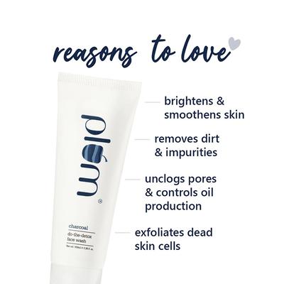 Plum Charcoal Do-the-Detox Face Wash 100 ml - Face Washes