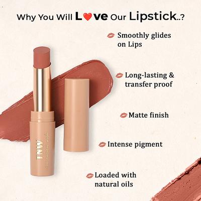 Tnw The Natural Wash Silky Matte Fusion Longstay Lip Color - Supernove Scarlet 3.5 gm - Lipsticks