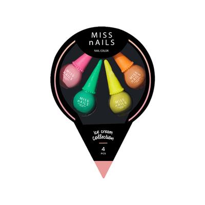Miss Nails Ice Cream Collection Sugar Pop 10ml each 4's - Nail Polish