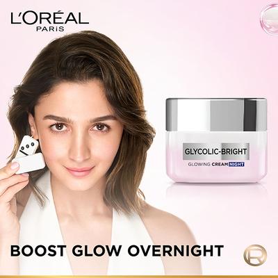 L'Oreal Paris Glycolic Bright Glowing Cream 15 ml - Night Cream