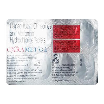 OXRAMET G 5/2/1000 Tablet 7's - Diabetes-Ant
