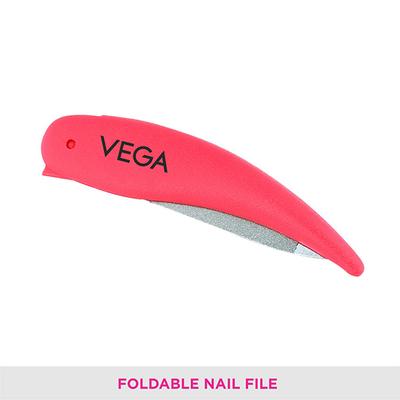 Vega Foldable Nail File, Pink 2's - Nail Care