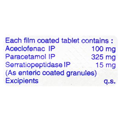 Zynac SP Tablet 10'S - Pain relief-Nsa