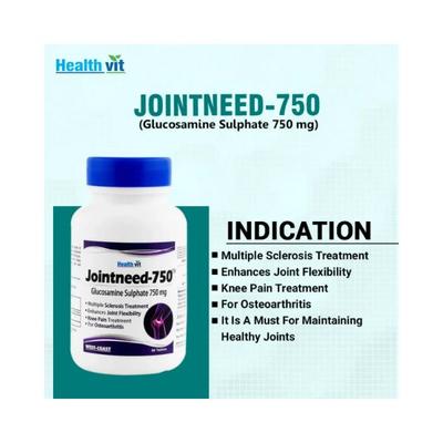 Healthvit Jointneed-750 Glucosamine Sulphate-Tablets 60's - Calcium And Minerals