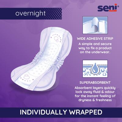 Seni Lady Ultimate Long overnight Bladder Control Pads (XXXL+) 26's - Sanitary Napkins