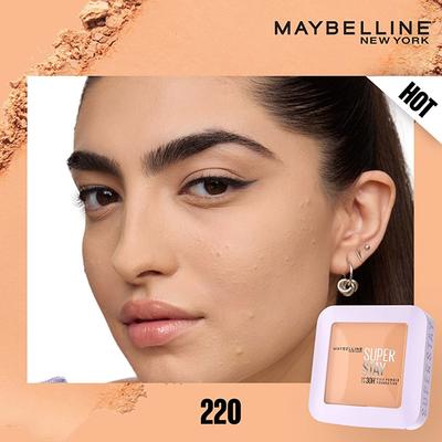 Maybelline New York Super Stay Flex Powder Foundation, 220, 30H Full Cover, Oil-Control 9 gm - Foundation