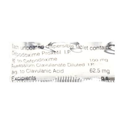 Cefoclav DT 100/62.5mg Tablet 10'S - Bacterial Infections-Cep