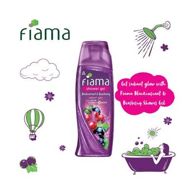 Fiama Shower Gel Blackcurrant & Bearberry Body Wash with Skin Conditioners for Radiant Glow bottle 250 ml - Shower Gels & Body Wash
