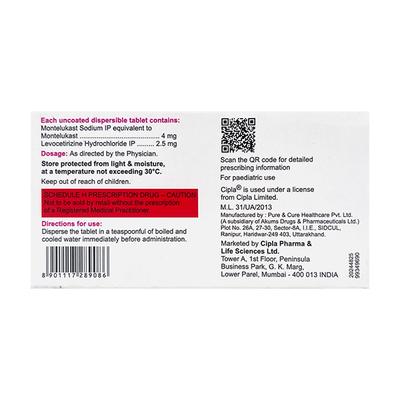 MONTECIP LC JUNIOR Tablet 10's - Allergies-Ant