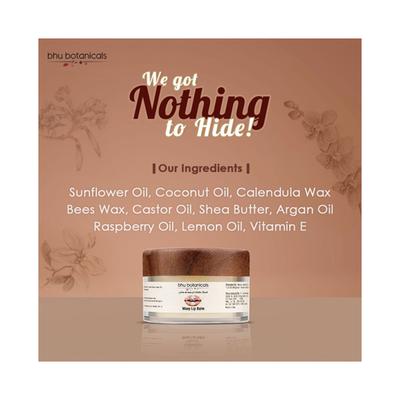 bhu botanicals Waxy Lip Balm with Beeswax Avocado Oil and Shea Butter 15 gm - Lip Balms
