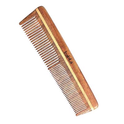 Babila Sparkle Comb-HMS-01 (Natural wood finish) 1's (N) - Hair Combs