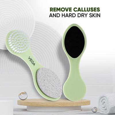 Vega 3 In 1 Pedicure Tool- Foot Scrubber, Pumice Stone And Black Emery For Home Foot Care, (Pd-20) - Manicure & Pedicure Kits