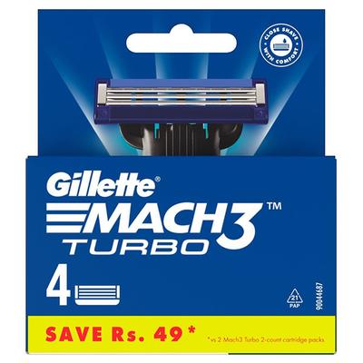 Gillette Mach 3 Turbo Cartridge - 4's - Razors & Cartridges