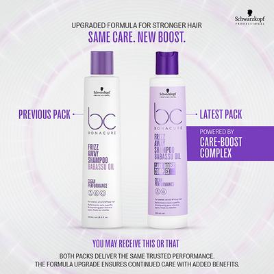 Schwarzkopf Professional Bonacure Frizz Away Shampoo with Babassu Oil,with Vegan Keratin 250 ml - Shampoos