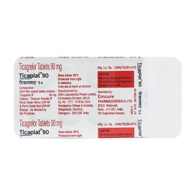 TICAPLAT 90mg Tablet 10's - Blood Clot-Ant