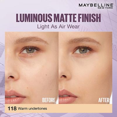 Maybelline New York Super Stay Lumi-Matte Liquid Foundation 30H Longwear Yet Light-As-Air, 115 35 ml - Foundation