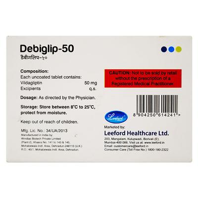 DEBIGLIP 50 Tablet 15's - Diabetes-Ant