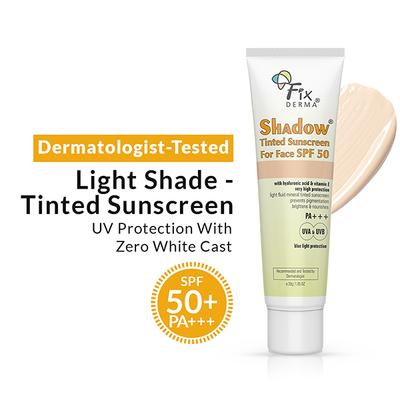 Fixderma Shadow Tinted Sunscreen SPF 50 with Vitamin E 30 gm - Body Sunscreen