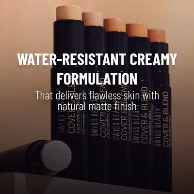 Swiss Beauty Cover and Blend Foundation Stick -Shell Beige 12 gm - Foundation