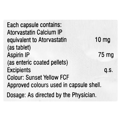 Aztor Asp 75mg Capsule 10'S - High Cholesterol-Dys