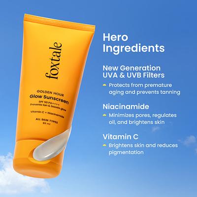 Foxtale Golden Hour Glow Sunscreen 80 ml - Face Sunscreen