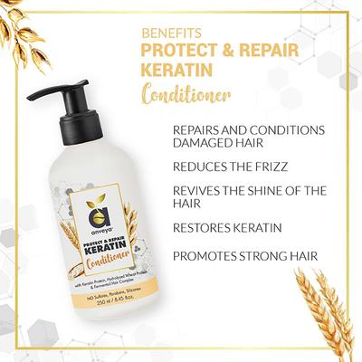 Anveya Protect & Repair Keratin Shampoo & Serum Combo 500 ml - Shampoos