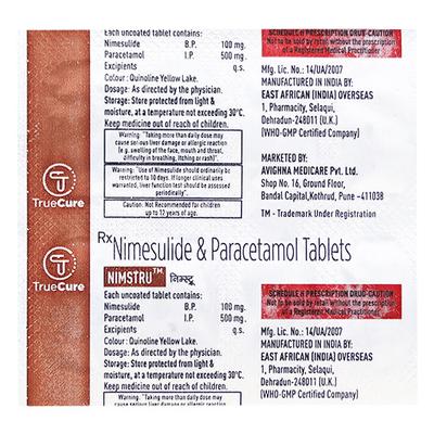 NIMSTRU Tablet 10's - Pain relief-Ano