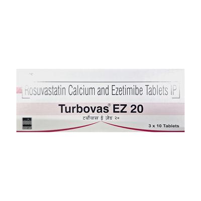 TURBOVAS EZ 20 Tablet 10's - High Cholesterol-Dys