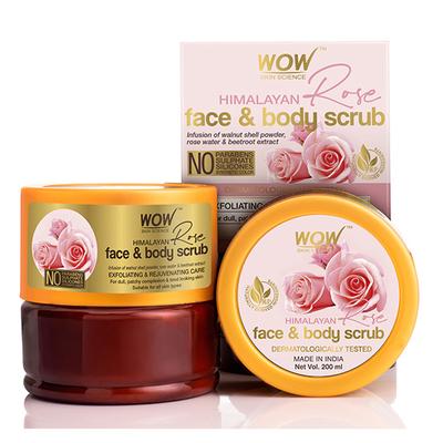 WOW Skin Science Himalayan Rose Face & Body Scrub 200 ml - Scrubs & Exfoliants