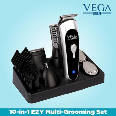 VEGA Men 10 in 1 EZY Multi Grooming Set with Beard Hair Trimmer Nose Trimmer & Body Groomer And Shaver (VHTH-22) 1 gm - Trimmers