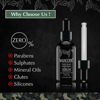 Mancode Multi Action Night Repair Serum 30 ml - Face Serum