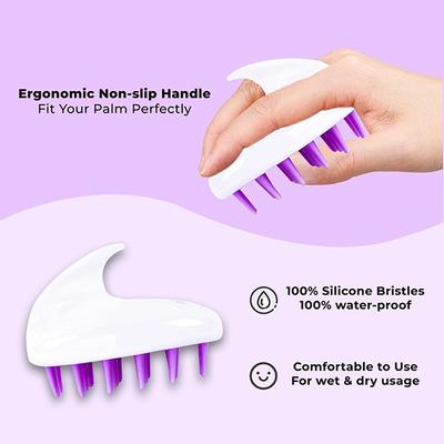 Winston Manual Scalp Massager Soft Silicone Bristles Anti Dandruff Exfoliation 100 gm - Massagers
