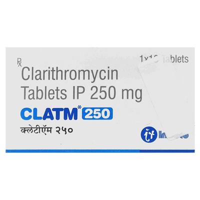CLATM 250mg Tablet 10's - Bacterial Infections-Mac